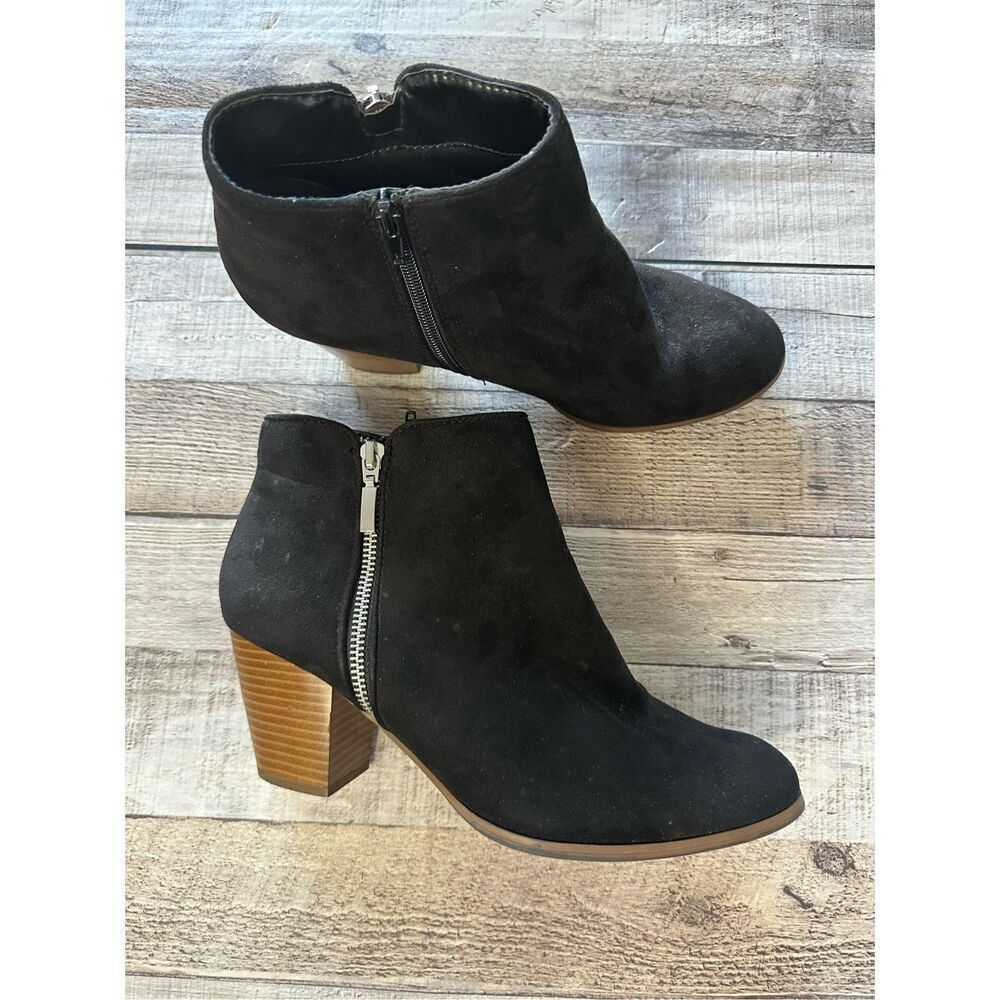 Style & Co. Jamila Suede Black Ankle Booties | 10M - Picture 2 of 7